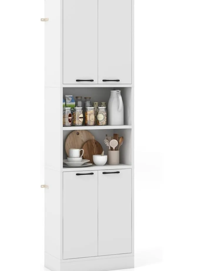 190 cm hoher Küchenschrank Vorratsschrank in Weiß
