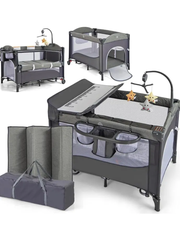 5 in 1 Babybett in Blau