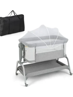 4 in 1 Babywiege in Grau