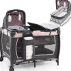 5 in 1 Beistellbett Baby bis 36 Monaten in Rosa