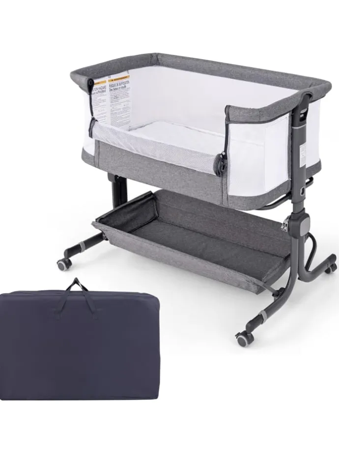 3 in 1 Beistellbett in Anthrazit