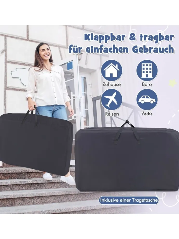 3 in 1 Beistellbett in Anthrazit
