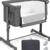 3 in 1 Beistellbett in Anthrazit