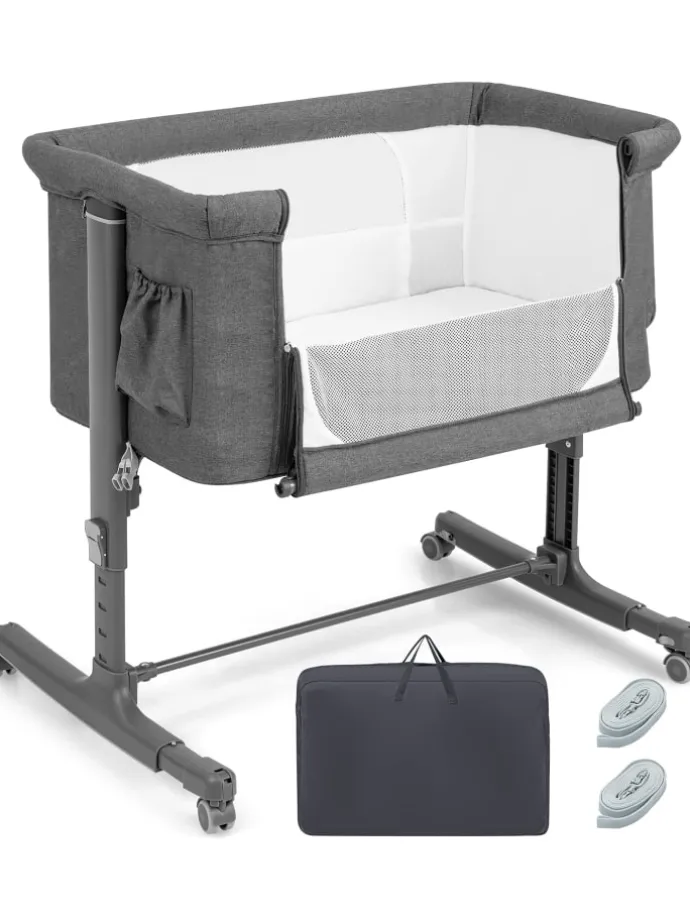 3 in 1 Beistellbett in Anthrazit