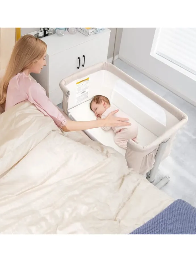 3 in 1 Beistellbett in Beige