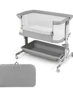 3 in 1 Beistellbett in Grau
