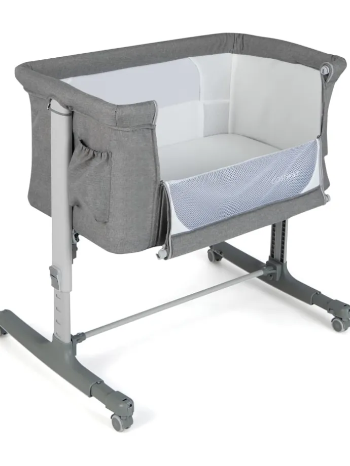 3 in 1 Beistellbett in Grau