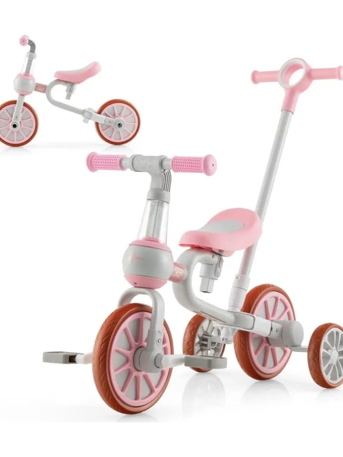 4 in 1 Dreirad von 2-4 Jahren in Rosa