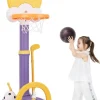 4 in 1 Kinder Basketballkorb Set in Gelb