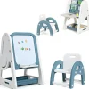 2 in 1 Kindersitzgruppe mit Bücherregal in Blau