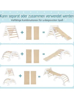 4 in 1 Kletterdreieck ab 1 Jahre in Weiß