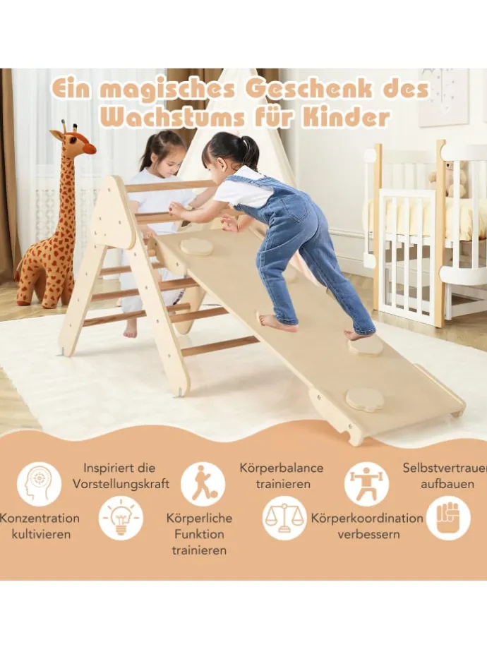 4 in 1 Kletterdreieck in Beige