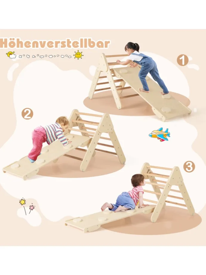4 in 1 Kletterdreieck in Beige