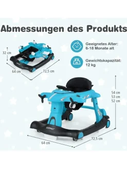 6 in 1 Lauflernhilfe in Blau