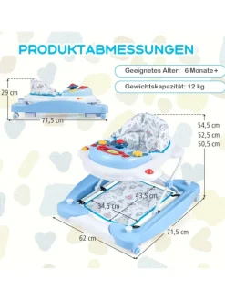 6 in 1 Lauflernhilfe in Blau