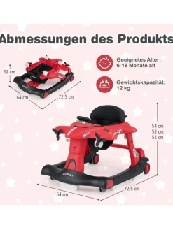 6 in 1 Lauflernhilfe in Rot