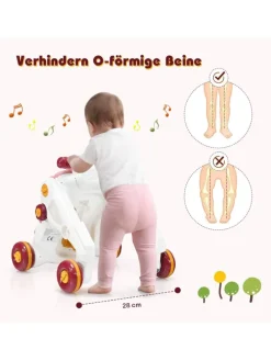 3 in 1 Lauflernwagen 6-36 Monaten in Rosa