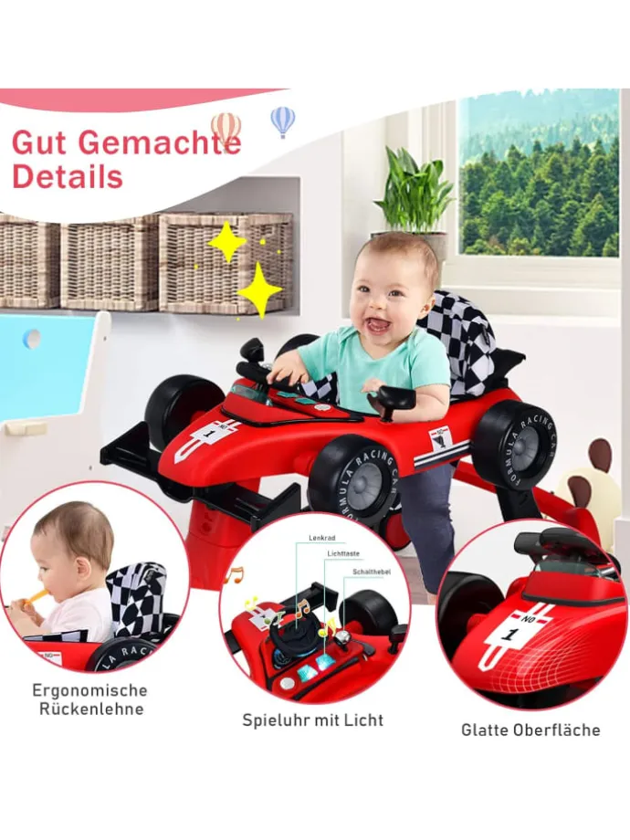 4 in 1 Lauflernwagen in Rot