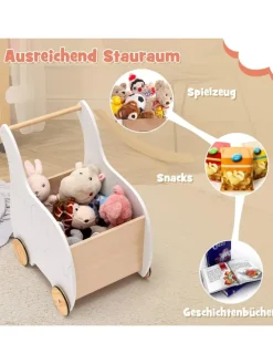 2 in 1 Lauflernwagen in Weiß