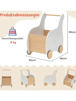 2 in 1 Lauflernwagen in Weiß