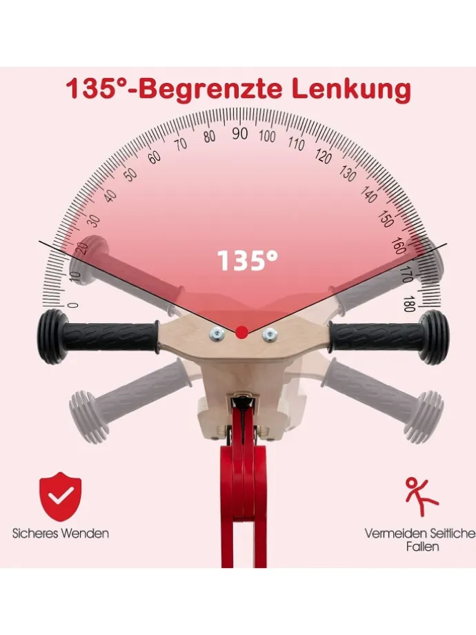 2 in 1 Laufrad Roller in Rot