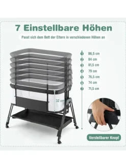 2 in 1 Reisebett in Anthrazit