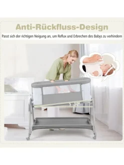 2 in 1 Reisebett in Grau