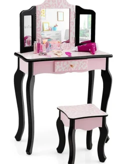 2 in 1 Schminktisch in Rosa
