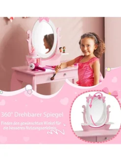 2 in 1 Schminktisch in Rosa