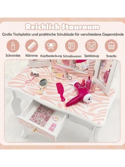2 in 1 Schminktisch in Weiß