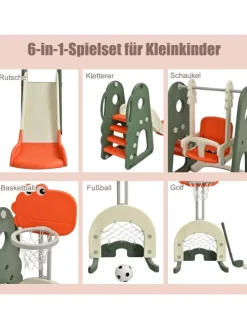 6 in 1 Spielplatz in Orange
