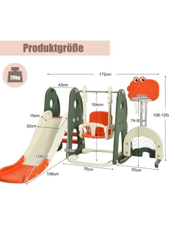 6 in 1 Spielplatz in Orange