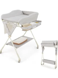 5 in 1 Wickeltisch klappbar bis 6 Monaten in Beige