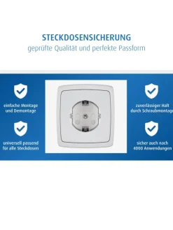 [20 Stück] Steckdosenschutz schraubbar weiß in Weiß ab 0 Monate