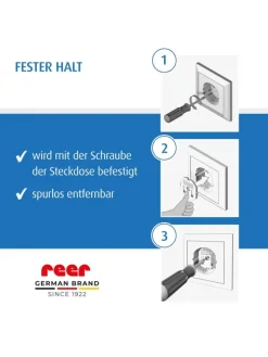 [20 Stück] Steckdosenschutz schraubbar weiß in Weiß ab 0 Monate