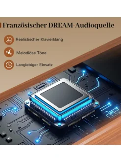 88 Tasten Digital Piano Vollgewichtet Klavier in Braun