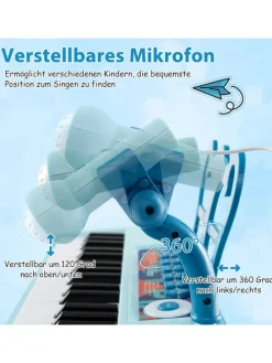 37 Tasten Keyboard ab 3 Jahren in Blau