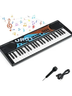 49 Tasten Keyboard Kinder ab 3 Jahren in Schwarz