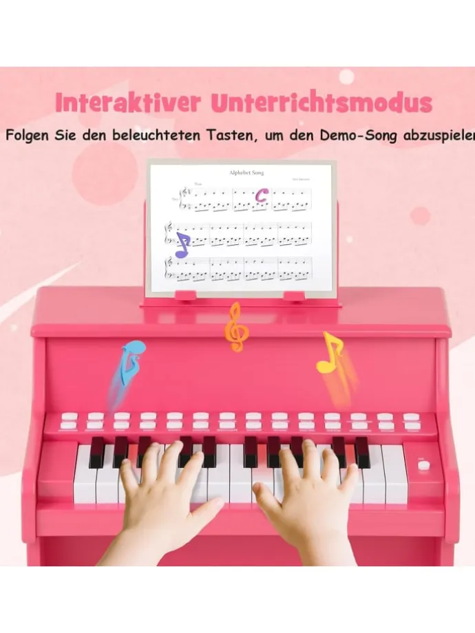 25 Tasten Keyboard Kinder ab 3 Jahren in Rosa