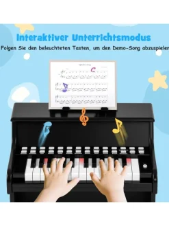 25 Tasten Keyboard Kinder ab 3 Jahren in Schwarz