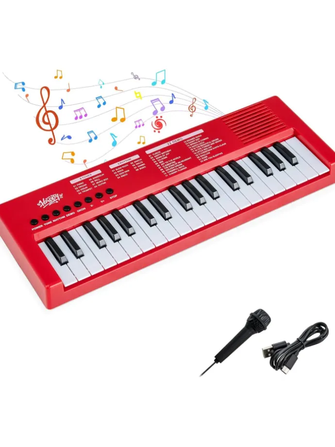 37 Tasten Keyboard Kinder ab 3 Jahren in Rot