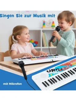 49 Tasten Keyboard Kinder ab 3 Jahren in Weiß