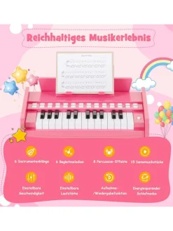 25 Tasten Keyboard Kinder ab 3 Jahren in Rosa