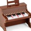25 Tasten Keyboard Kinder ab 3 Jahren in Braun