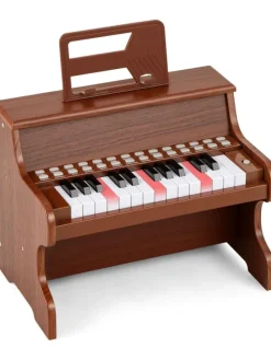 25 Tasten Keyboard Kinder ab 3 Jahren in Braun