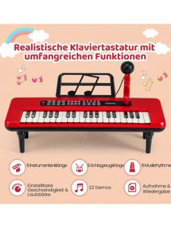 37 Tasten Kinder Keyboard ab 3 Jahren in Rot