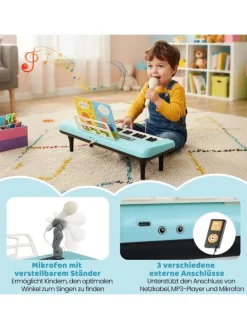 37 Tasten Kinder Keyboard ab 3 Jahren in Blau