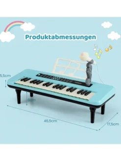37 Tasten Kinder Keyboard ab 3 Jahren in Blau