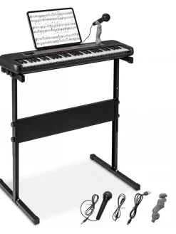 61 Tasten Kinder Keyboard ab 3 Jahren in Schwarz