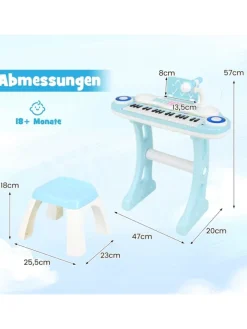 37 Tasten Klaviertastatur mit Licht in Blau